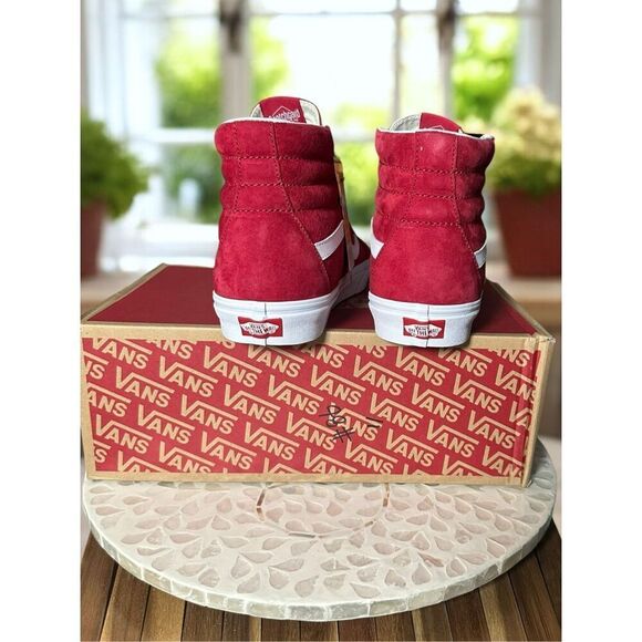 Vans UA SK8-Hi Reissue Pig Suede Red Old Skool Authentic Men's 11 New In Box - Picture 6 of 9